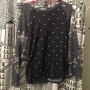 Polka dot/floral top